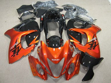 Abs Carenagem Moto GSXR 1300 Hayabusa 2008-2019 - Laranja Preto