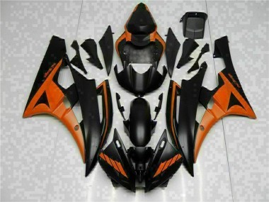 Abs Kit Carenagem & Plásticos Moto R6 2006-2007 - Laranja Preto