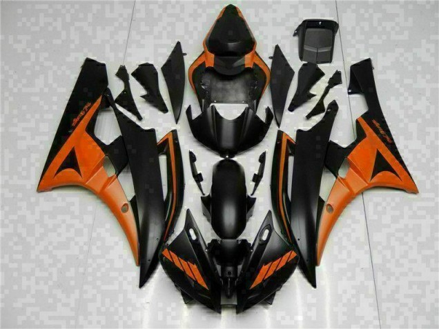 Abs Kit Carenagem & Plásticos Moto R6 2006-2007 - Laranja Preto