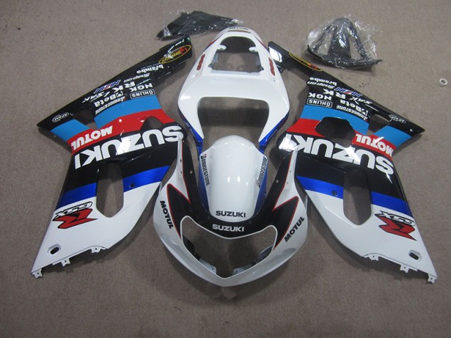 Abs Kit Completos Carenagem Moto GSXR 600 K1 K2 K3 2001-2003 - Branco Azul Motul Abs Kit Completos Carenagem Moto GSXR 600 K1 K2 K3 2001-2003 - Branco Azul Motul