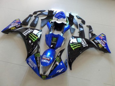 Abs Kit Completos Carenagem Moto R1 2012-2014 - Azul Preto Monster