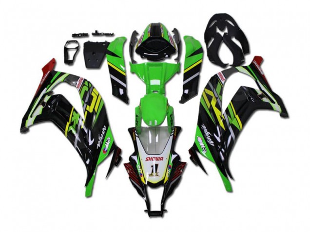 Abs Kits Carenagem Moto EX650 2012-2016 - Verde Preto
