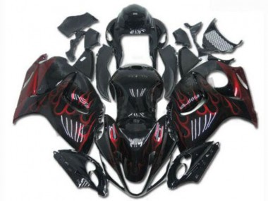 Abs Kits Carenagem Moto GSXR 1300 Hayabusa 2008-2019 - Preto Vermelho
