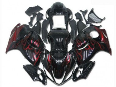Abs Kits Carenagem Moto GSXR 1300 Hayabusa 2008-2019 - Preto Vermelho