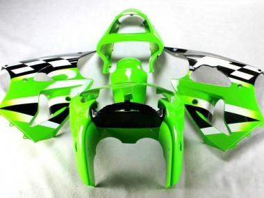 Abs Kits Carenagem Moto ZX6R 2000-2002 - Verde Preto Branco