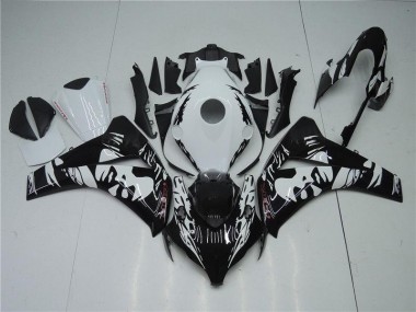 Abs Kits Completos Carenagem Moto CBR 1000RR 2008-2011 - Preto Branco