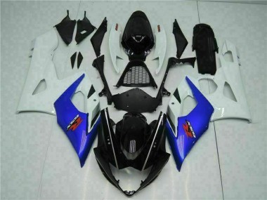 Abs Kits Completos Carenagem Moto GSXR 1000 K5 2005-2006 - Azul Branco