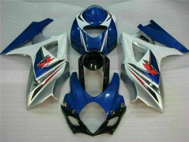 Abs Kits Completos Carenagem Moto GSXR 1000 K7 2007-2008 - Azul Branco
