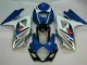 Abs Kits Completos Carenagem Moto GSXR 1000 K7 2007-2008 - Azul Branco