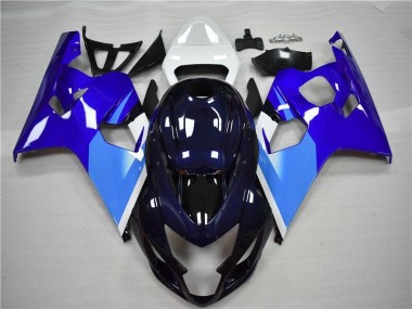 Abs Kits Completos Carenagem Moto GSXR 600 / 750 K4 2004-2005 - Azul Branco