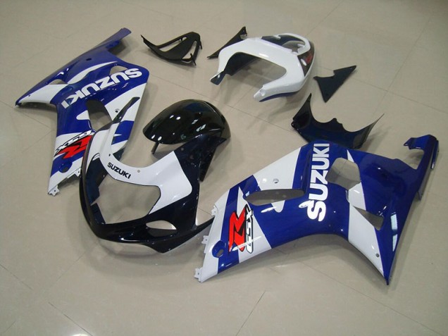 Abs Kits Completos Carenagem Moto GSXR 750 K1 K2 K3 2001-2003 - Azul Branco