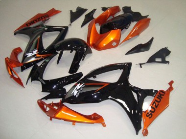 Abs Kits Completos Carenagem Moto GSXR 750 K6 2006-2007 - Preto Laranja