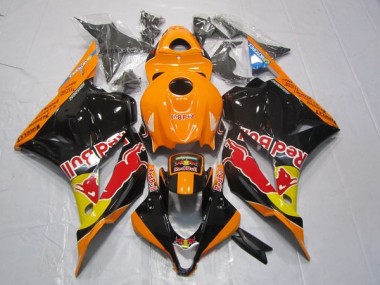 Abs Moto Plástico CBR 600RR 2009-2012 - Preto Laranja Red Bull