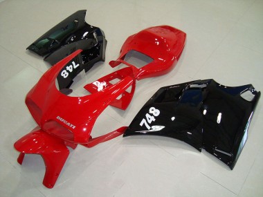 Abs Moto Plástico Ducati 748 916 996 996S 1993-2005 - Vermelho Preto