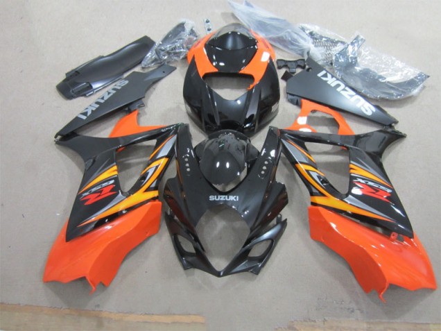 Abs Moto Plástico GSXR 1000 K7 2007-2008 - Preto Laranja