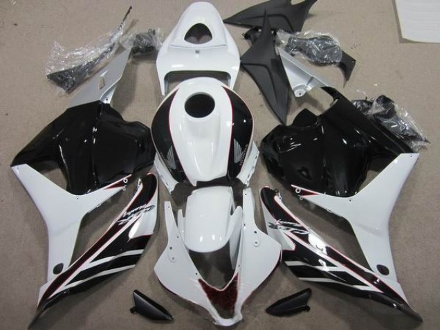 Abs Moto Plásticos CBR 600RR 2009-2012 - Preto Branco Abs Moto Plásticos CBR 600RR 2009-2012 - Preto Branco