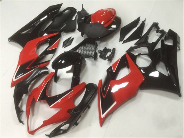 Abs Moto Plásticos GSXR 1000 K5 2005-2006 - Vermelho Preto