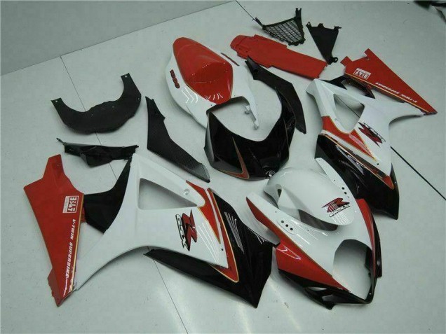 Abs Moto Plásticos GSXR 1000 K7 2007-2008 - Vermelho Branco