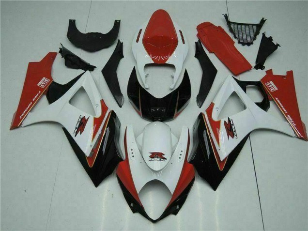 Abs Moto Plásticos GSXR 1000 K7 2007-2008 - Vermelho Branco