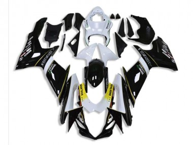 Abs Moto Plásticos GSXR 600 / 750 K1 K2 K3 2001-2003 - Preto Branco
