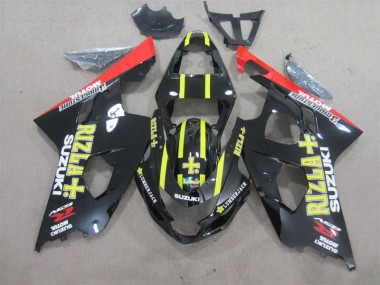 Abs Moto Plásticos GSXR 600 K4 2004-2005 - Preto Amarelo Rizla