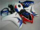 Abs Motocicleta Plástico CBR 1000RR 2008-2011 - Branco Azul Abs Motocicleta Plástico CBR 1000RR 2008-2011 - Branco Azul