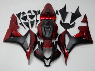 Abs Motocicleta Plástico CBR 600RR 2007-2008 - Vermelho Preto