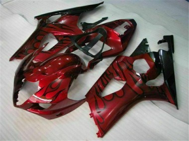 Abs Motocicleta Plásticos GSXR 1000 K3 2003-2004 - Vermelho