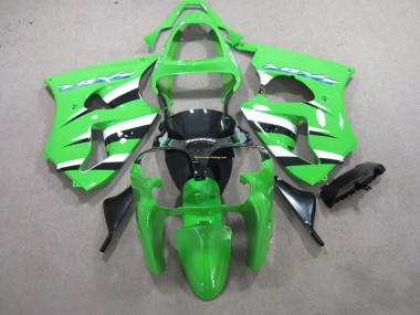 Abs Motocicleta Plásticos ZX6R 2000-2002 - Verde Preto Branco