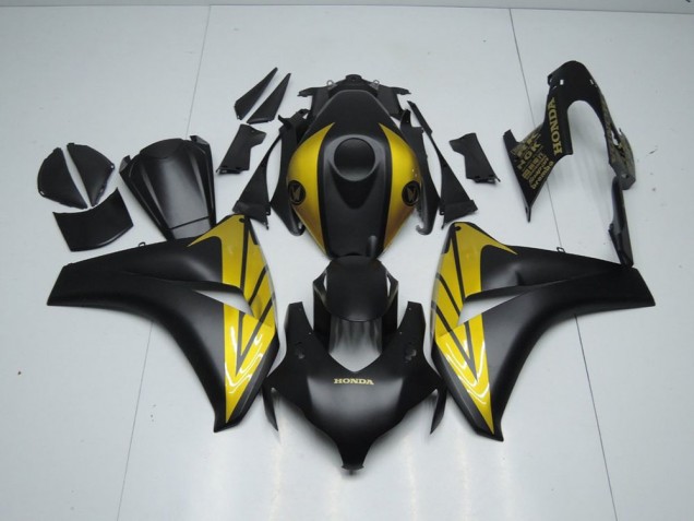 Carenagem Moto CBR 1000RR 2008-2011 - Preto Fosco & Ouro