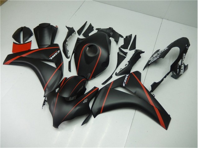 Carenagem Moto CBR 1000RR 2008-2011 - Preto Fosco Vermelho