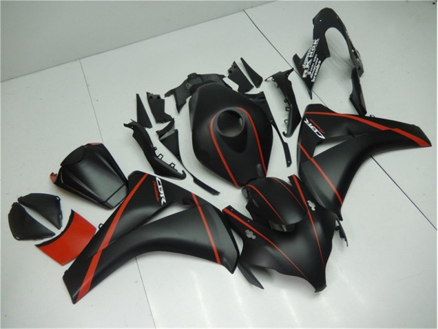 Carenagem Moto CBR 1000RR 2008-2011 - Preto Fosco Vermelho