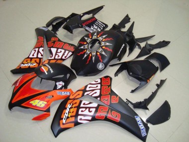 Carenagem Moto CBR 1000RR 2008-2011 - Rossi Preto Fosco