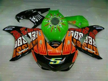 Carenagem Moto CBR 1000RR 2008-2011 - Verde Laranja