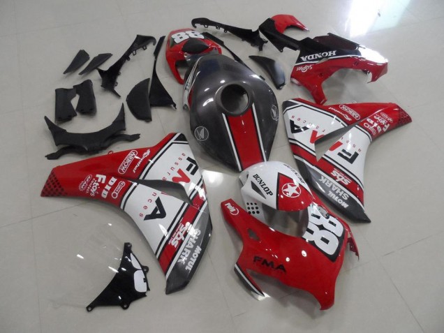 Carenagem Moto CBR 1000RR 2008-2011 - Vermelho & Cinzento Fma