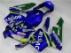 Carenagem Moto CBR 600RR 2003-2004 - Azul Verde Movistar Castrol Carenagem Moto CBR 600RR 2003-2004 - Azul Verde Movistar Castrol