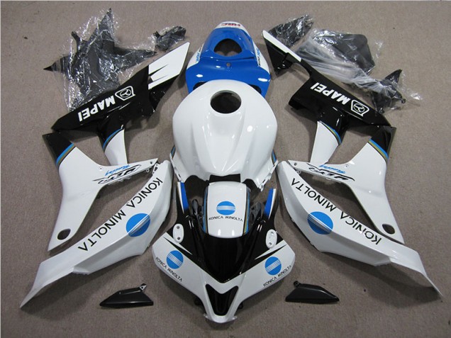 Carenagem Moto CBR 600RR 2007-2008 - Azul Branco Preto Konica Minolta MAPEI