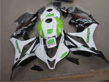 Carenagem Moto CBR 600RR 2007-2008 - Branco Verde Hannspree