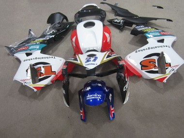 Carenagem Moto CBR 600RR 2007-2008 - Branco Vermelho Azul