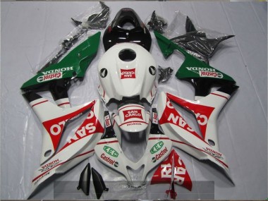 Carenagem Moto CBR 600RR 2007-2008 - Branco Vermelho Verde San Carlo Castrol