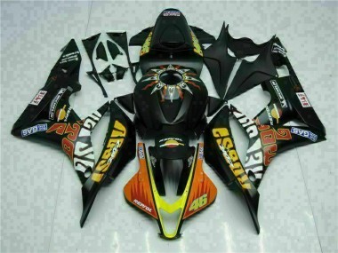 Carenagem Moto CBR 600RR 2007-2008 - Preto Amarelo Repsol 46
