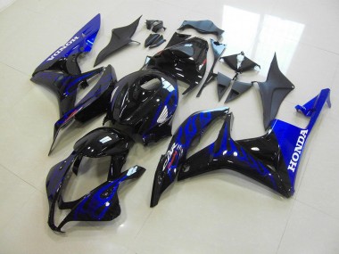 Carenagem Moto CBR 600RR 2007-2008 - Preto Azul Chama