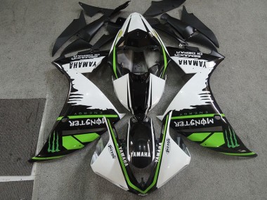 Carenagem Moto CBR 600RR 2007-2008 - Preto Branco Monster Pizzoli