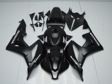 Carenagem Moto CBR 600RR 2007-2008 - Preto Fosco & Branco Adesivo