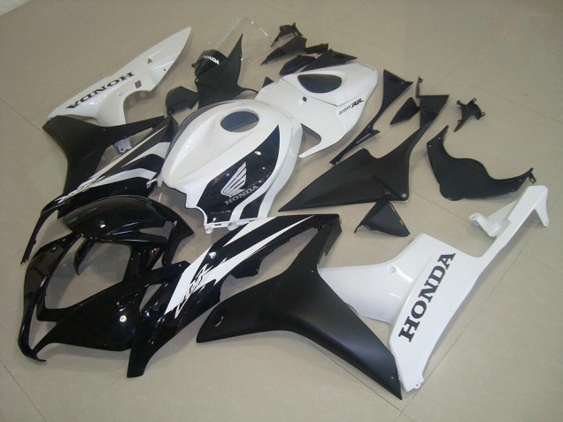Carenagem Moto CBR 600RR 2007-2008 - Preto Fosco Branco