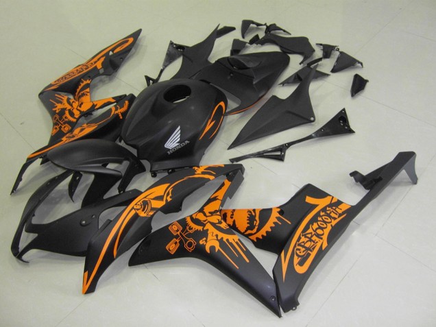 Carenagem Moto CBR 600RR 2007-2008 - Preto Fosco Laranja Adesivo Carenagem Moto CBR 600RR 2007-2008 - Preto Fosco Laranja Adesivo