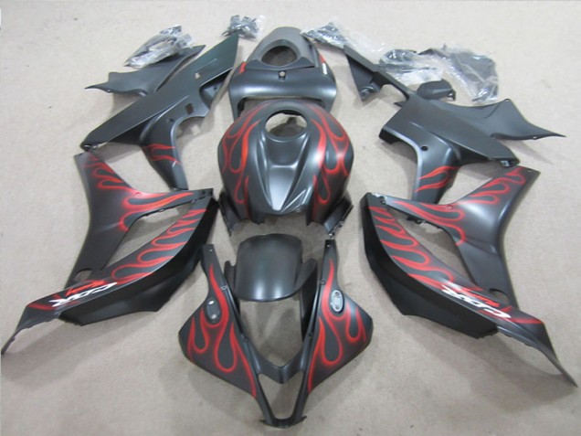 Carenagem Moto CBR 600RR 2007-2008 - Preto & Vermelho Chama