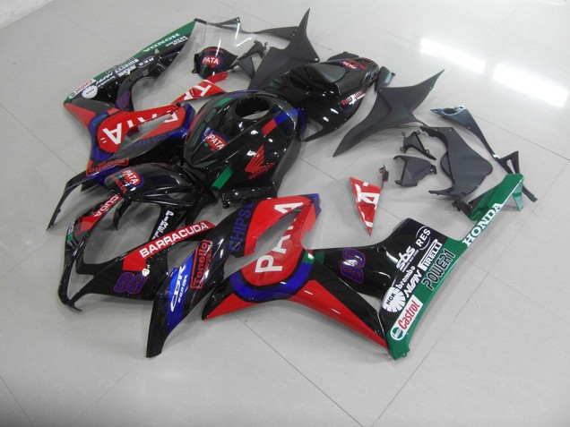 Carenagem Moto CBR 600RR 2007-2008 - Preto Vermelho Pata