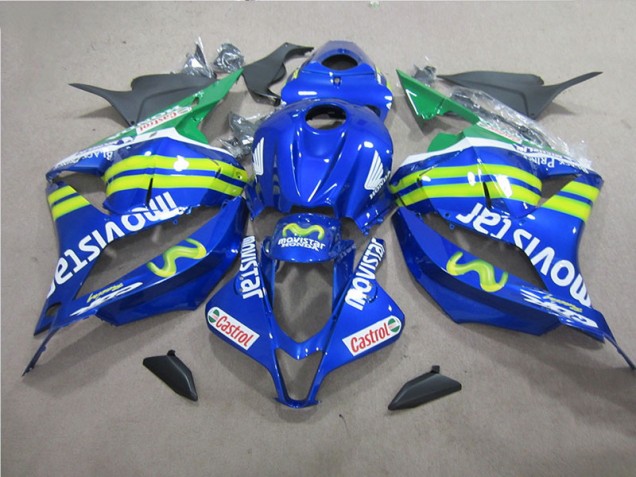 Carenagem Moto CBR 600RR 2009-2012 - Azul Branco Movistar