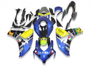 Carenagem Moto CBR 600RR 2009-2012 - Azul Tubarão